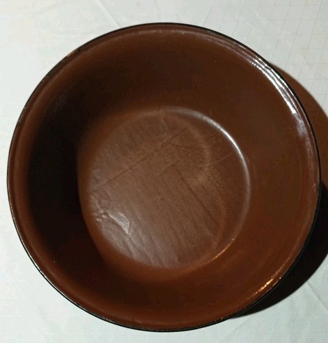Emaille schüssel braun - emaille,
