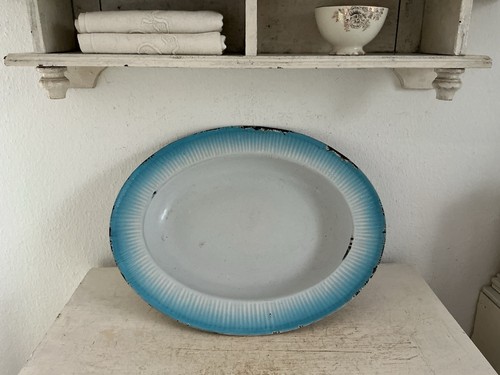 Alte ovale emaille schale - ovale,