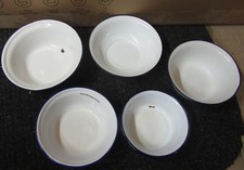 5 Emaille Schüssel, Chabby