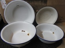 Antik 4 Emaille Schüssel