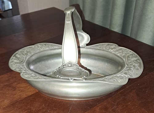 Zinn schale korb mit - zinn-schale, zinn-korb