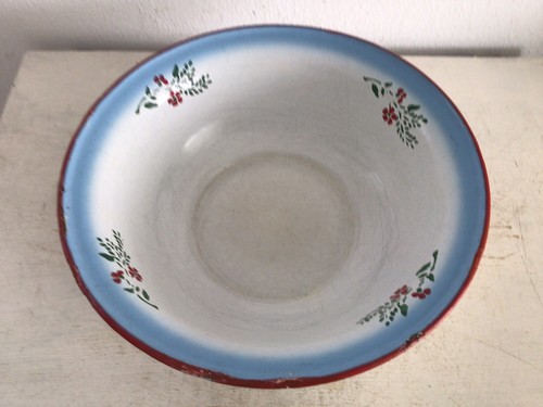 Alte emaille schüssel blau - schüssel,