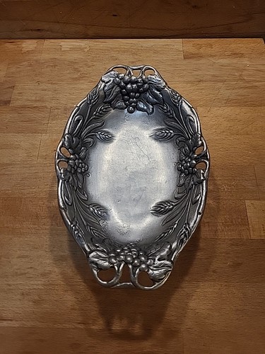 Obstschale zinn oval 24x15cm - zinn,