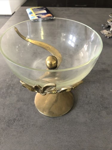 Edle glasschale massiv messing - massiv,