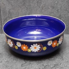 Emaille Schale Blau Blumen
