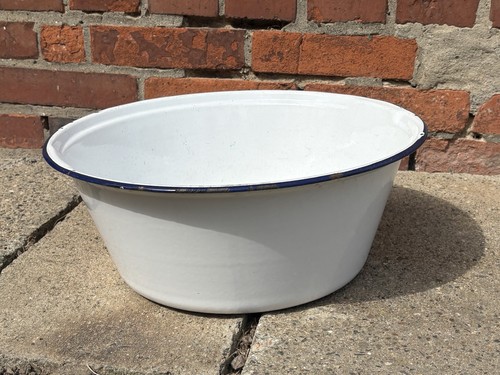 Emaille schüssel vintage 40cm - emaille-schüssel,